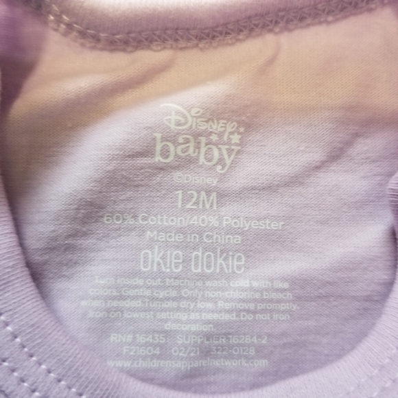 Disney baby Minnie Mouse lavender purple onesie size 12 mo NWT - Picture 4 of 12